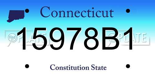 15978B1 Connecticut License Plate