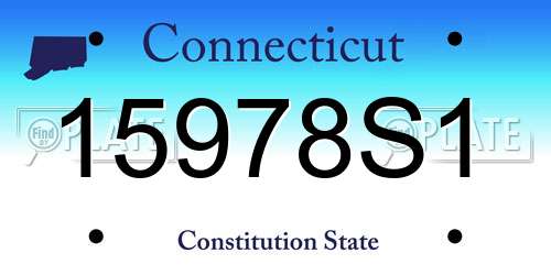 15978S1 Connecticut License Plate