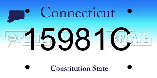 15981C Connecticut License Plate