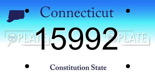 15992 Connecticut License Plate