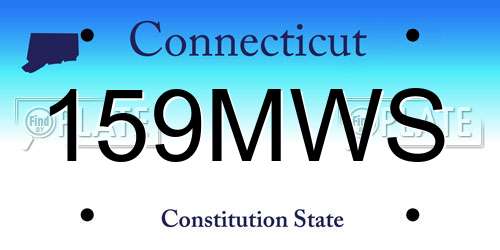 159MWS Connecticut License Plate