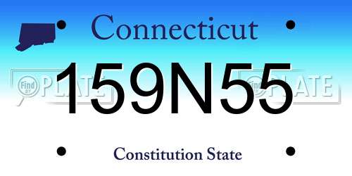 159N55 Connecticut License Plate