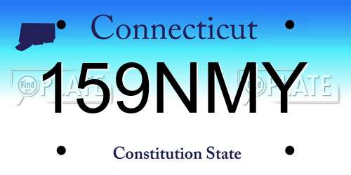 159NMY Connecticut License Plate