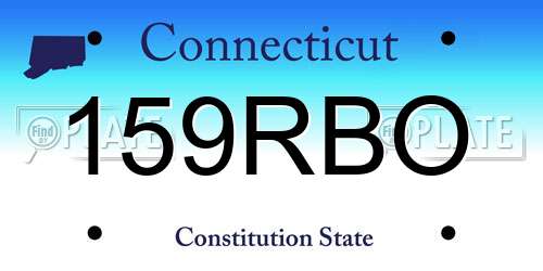 159RBO Connecticut License Plate