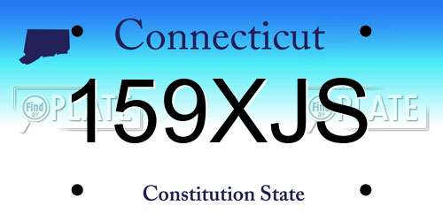 159XJS Connecticut License Plate