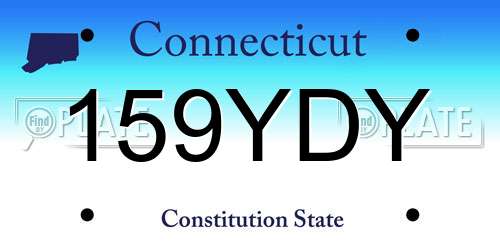 159YDY Connecticut License Plate