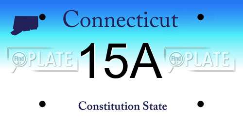 15A Connecticut License Plate