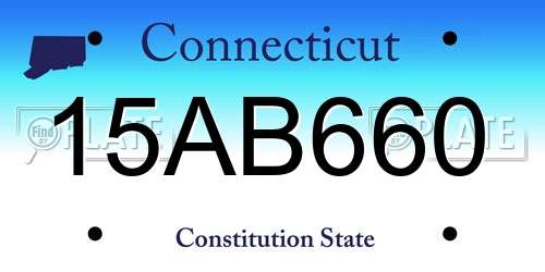 15AB660 Connecticut License Plate
