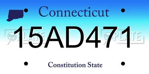 15AD471 Connecticut License Plate