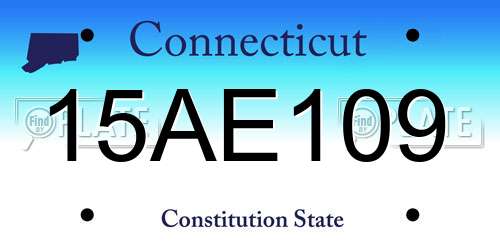 15AE109 Connecticut License Plate