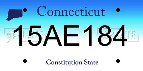 15AE184 Connecticut License Plate