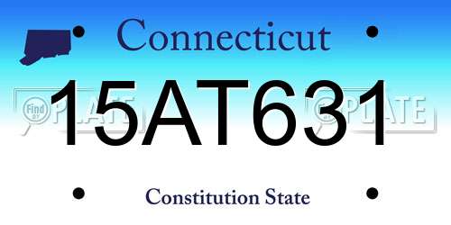 15AT631 Connecticut License Plate
