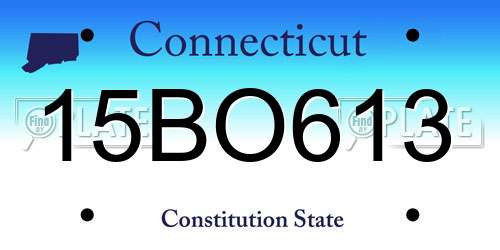 15BO613 Connecticut License Plate