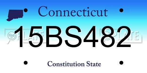 15BS482 Connecticut License Plate
