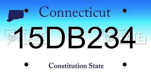 15DB234 Connecticut License Plate