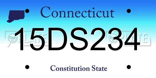 15DS234 Connecticut License Plate