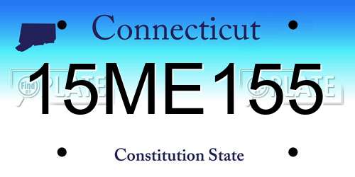 15ME155 Connecticut License Plate