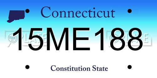 15ME188 Connecticut License Plate