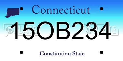 15OB234 Connecticut License Plate