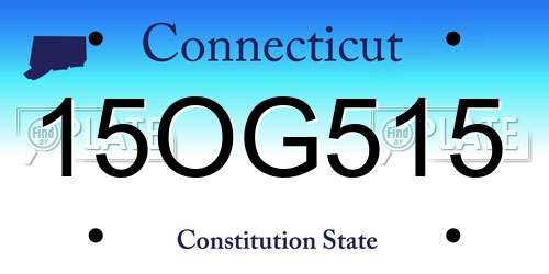 15OG515 Connecticut License Plate