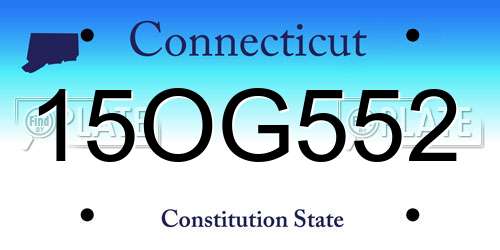 15OG552 Connecticut License Plate
