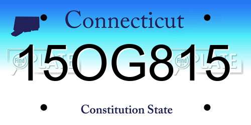 15OG815 Connecticut License Plate