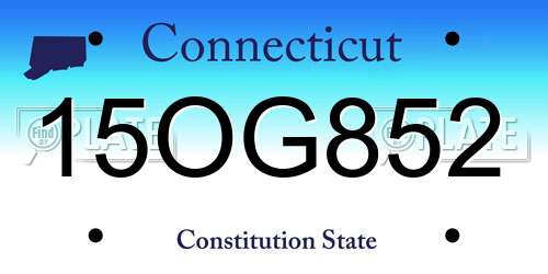15OG852 Connecticut License Plate