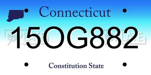 15OG882 Connecticut License Plate