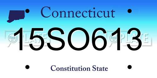 15SO613 Connecticut License Plate