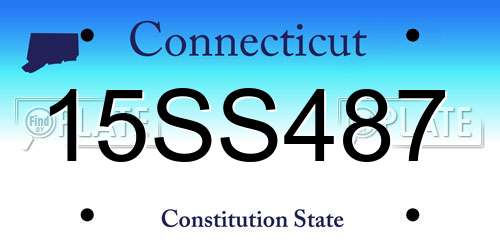 15SS487 Connecticut License Plate