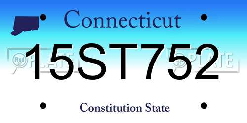 15ST752 Connecticut License Plate