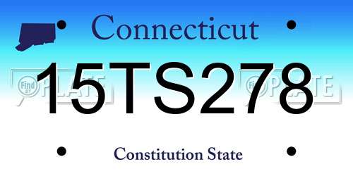 15TS278 Connecticut License Plate