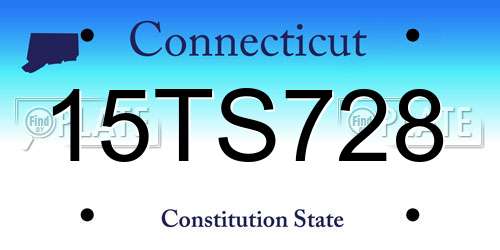 15TS728 Connecticut License Plate