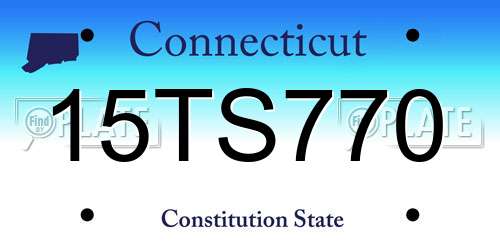 15TS770 Connecticut License Plate