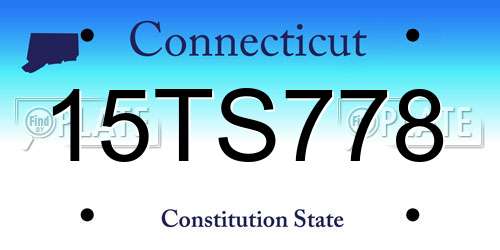 15TS778 Connecticut License Plate