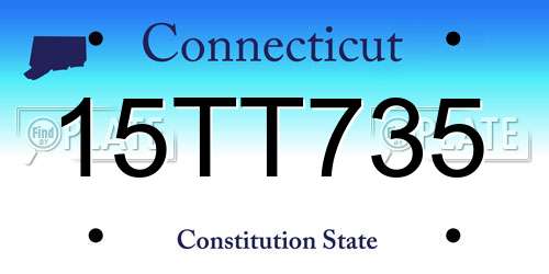 15TT735 Connecticut License Plate