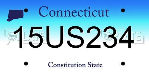15US234 Connecticut License Plate
