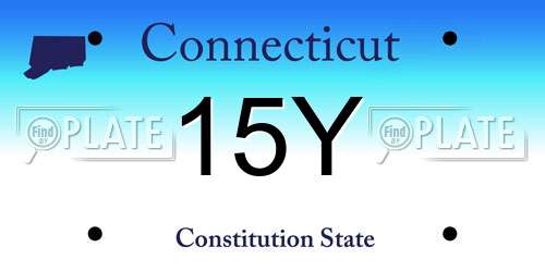 15Y Connecticut License Plate