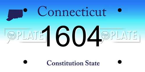 1604 Connecticut License Plate