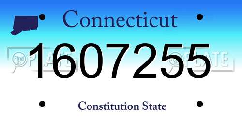 1607255 Connecticut License Plate