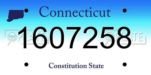 1607258 Connecticut License Plate