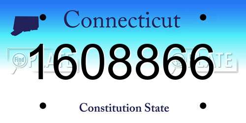1608866 Connecticut License Plate