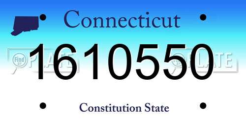 1610550 Connecticut License Plate