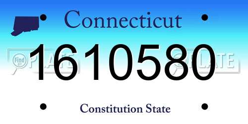 1610580 Connecticut License Plate