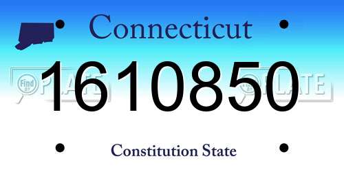1610850 Connecticut License Plate