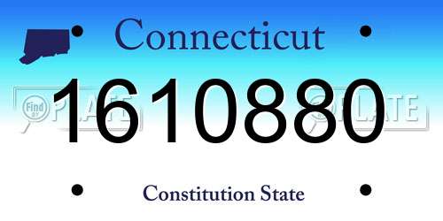 1610880 Connecticut License Plate