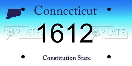 1612 Connecticut License Plate