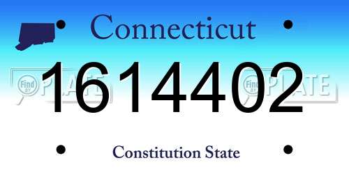1614402 Connecticut License Plate