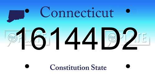 16144D2 Connecticut License Plate