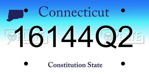 16144Q2 Connecticut License Plate